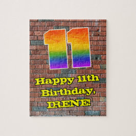 Quebra-cabeça 11 Aniversário: Arco-Íris 11 Inspirado no Grafite