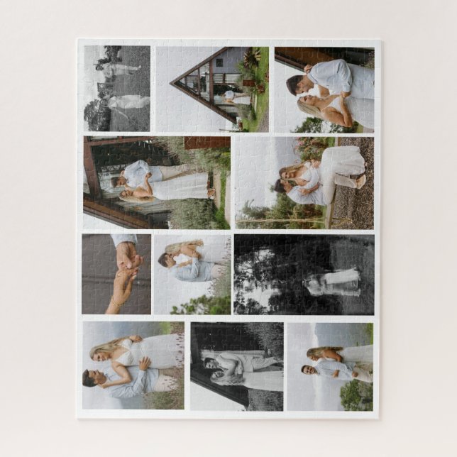 Quebra-cabeça 11 Colagem de Fotos Exclusiva Personalizada Minima (Vertical)