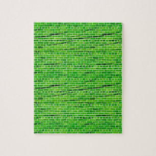 QUEBRA-CABEÇA 121 PADRÕES DE PAREDE VERDE BRICK VERDES COM FIOS