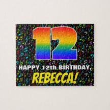 12 Birthday — Símbolos de Música Coloridos e Diver