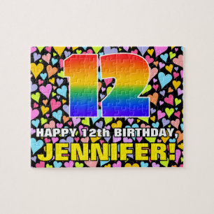 Quebra-cabeça 12 de Aniversário — Diversão, Amores Formas Cardía
