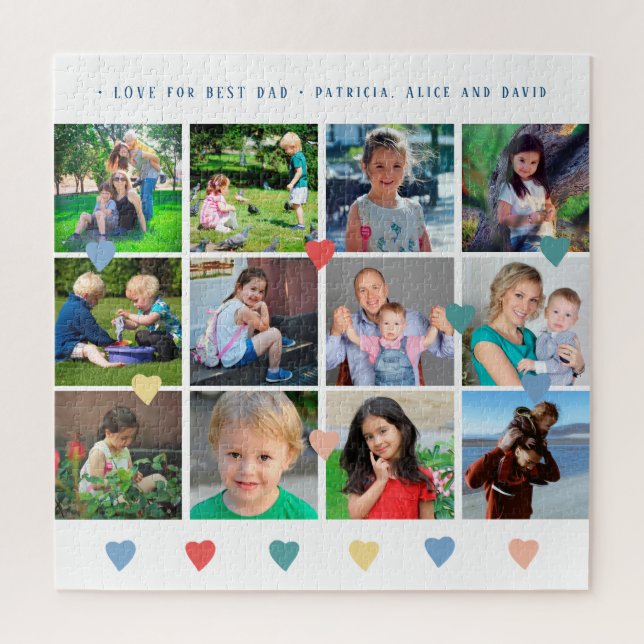 Quebra-cabeça 12 fotos de colagem LOVE para melhor script de mar (Vertical)