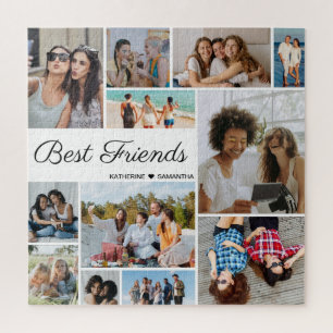 Quebra-cabeça 12 melhores amigos para a colagem de fotos para se