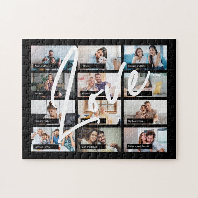 Quebra-cabeça 12 tela personalizada de colagem de fotos Típica L (Horizontal)