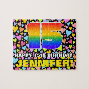 Quebra-cabeça 15 de Aniversário — Diversão, Amores Formas Cardía