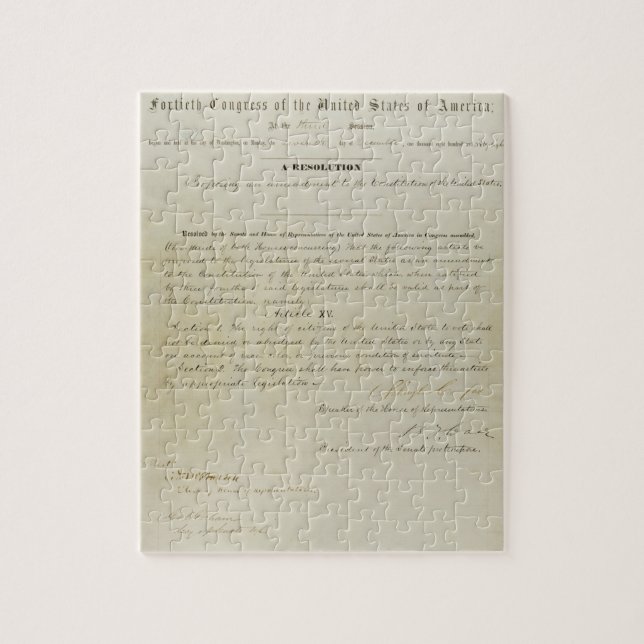 Quebra-cabeça 15 ORIGINAL Emenda Constituição dos EUA (Vertical)