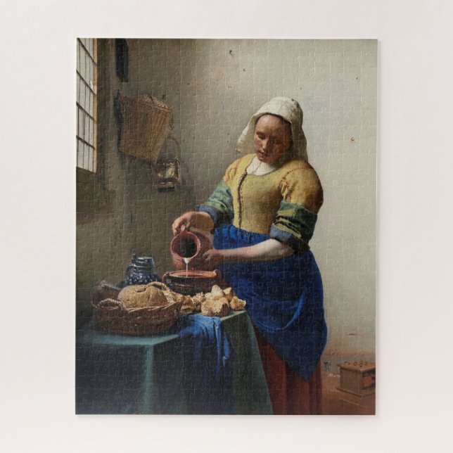 Quebra-cabeça 1657 Vermeer The Milkmaid (Vertical)