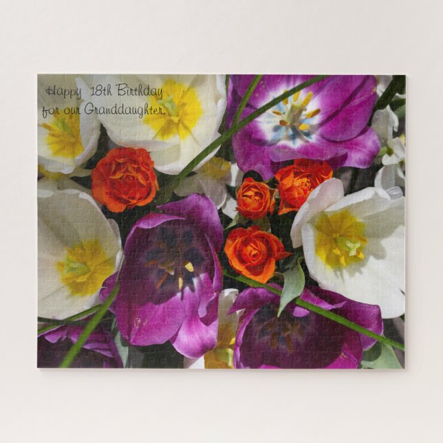 Quebra-cabeça 18º aniversário da neta. (Horizontal)