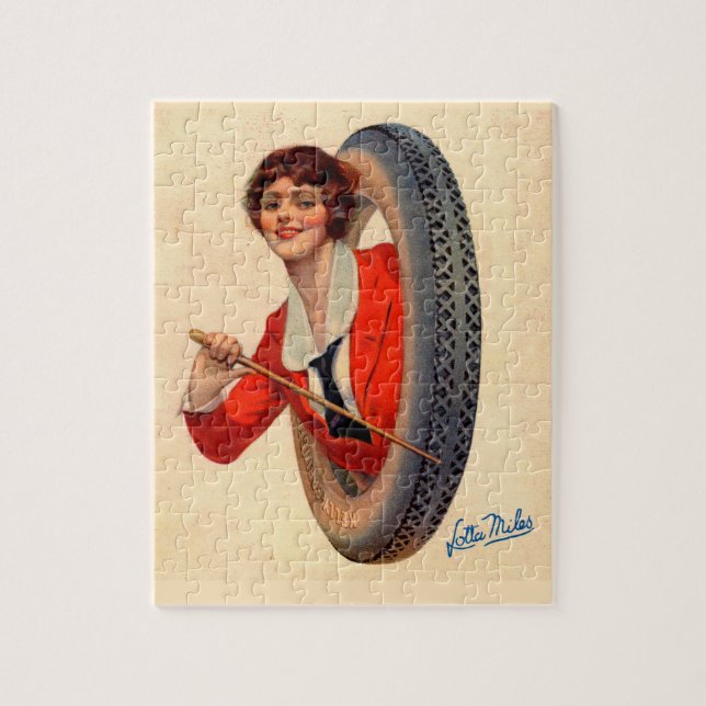 Quebra-cabeça 1928 Kelly-Springfields Tire mascot Lotta Miles (Vertical)
