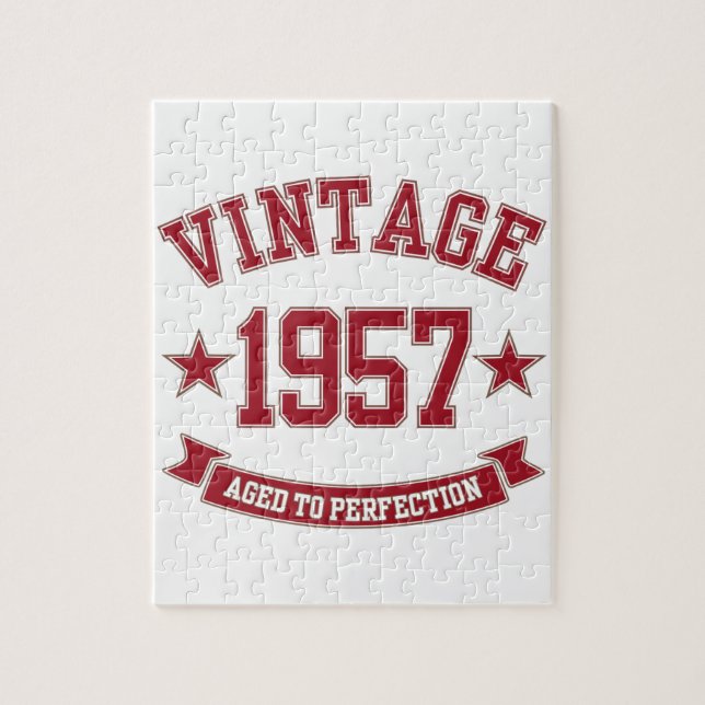Quebra-cabeça 1957 Vintage Envelhecido até Perfecção (Vertical)