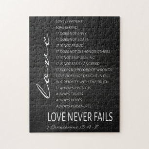 Quebra-cabeça 1 Corinthians 13 Amor é Bíblia Verso