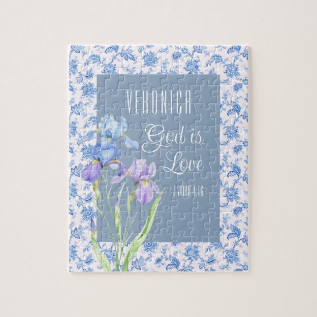 Quebra-cabeça 1 John 4:16 God Is Love – Personalized Christian (Vertical)