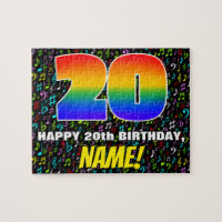 20 Birthday — Símbolos de Música Coloridos e Diver