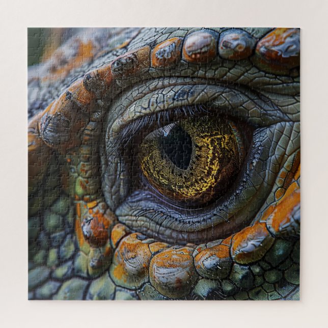 Quebra-cabeça 20" x 20" Triceratops Eye, 676 peças, (Vertical)