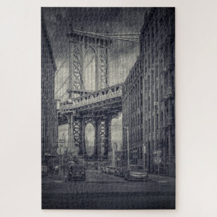 Quebra-cabeça 20" x 30", 1014 peças Ponte de Manhattan