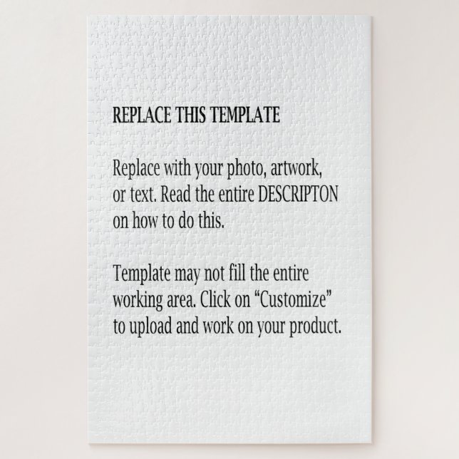 Quebra-cabeça 20" x 30" 1,014 Pieces Add Picture or Artwork (Vertical)