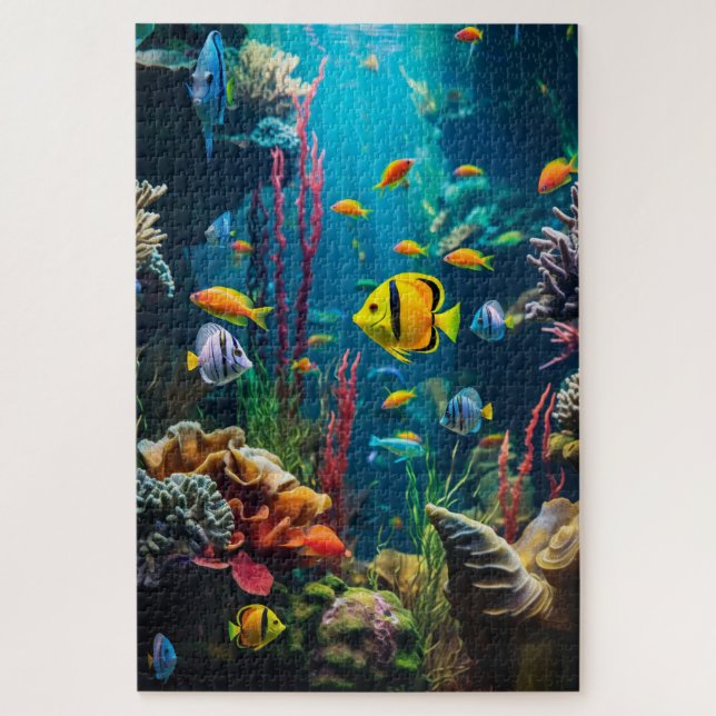Quebra-cabeça 20" x 30" Bela Exótica Subaquática  (Vertical)