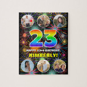 Quebra-cabeça 23º aniversário: Divertido Rainbow #, Personalizad