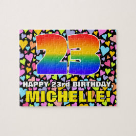 Quebra-cabeça 23.o aniversário — Diversão, Amores Formas Cardíac