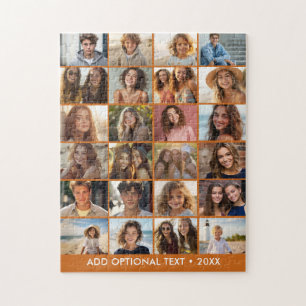 Quebra-cabeça 24 Colagem de Fotos - Texto Personalizado - Minima