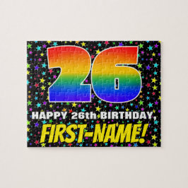 Quebra-cabeça 26.o aniversário — Padrão de campo de estrelas div