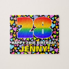 Quebra-cabeça 28.o aniversário — Diversão, Amores Formas Cardíac