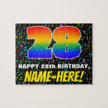 28.o aniversário — Símbolos musicais divertidos e 