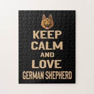 Quebra-cabeça 2 Fique Calmo E German shepherd De Amor