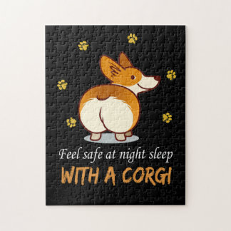 Quebra-cabeça 2 Sentir-Se Segura Ao Dormir À Noite Com Um Corgi