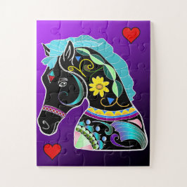 Quebra-cabeça 30 grandes peças de carrossel fácil