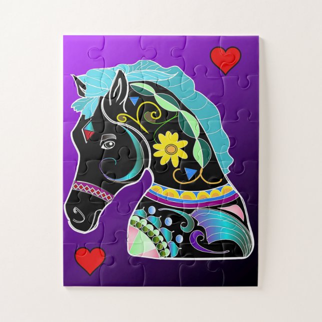 Quebra-cabeça 30 grandes peças de carrossel fácil  (Vertical)