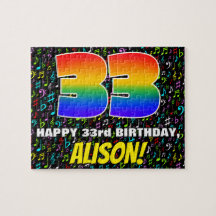 33.o aniversário — Símbolos musicais divertidos e 