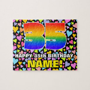 Quebra-cabeça 35.o aniversário — Diversão, Amores Formas Cardíac