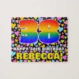 Quebra-cabeça 38.o aniversário — Diversão, Amores Formas Cardíac