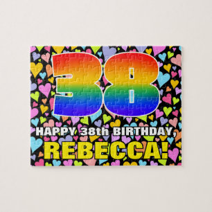 Quebra-cabeça 38.o aniversário — Diversão, Amores Formas Cardíac