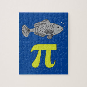 Quebra-cabeça 3.14 Piada De Matemática Engraçada Pie Pun De Peix