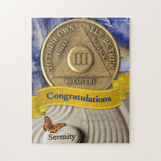 Quebra-cabeça 3 anos Aniversário Parabéns Serenidade (Vertical)