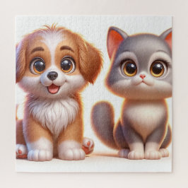 Quebra-cabeça 3D Animado 20"x20" com giftbox