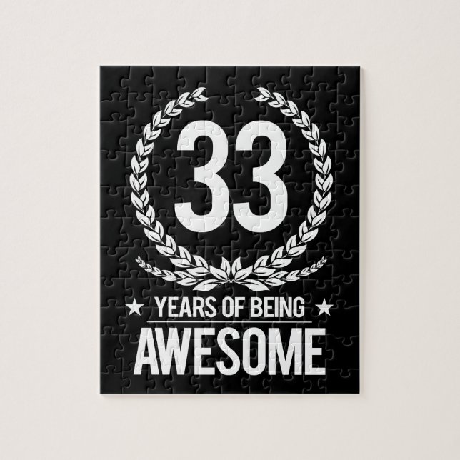 Quebra-cabeça 3ó Aniversário (33 anos de ser impressionantes) (Vertical)