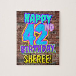 Quebra-cabeça 42º aniversário ~ Divertido, Grafite Urbano Inspir