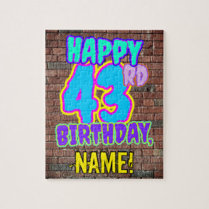 Quebra-cabeça 43º aniversário ~ Divertido, Grafite Urbano Inspir