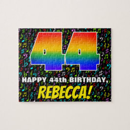 Quebra-cabeça 44 Birthday — Símbolos de Música Coloridos e Diver