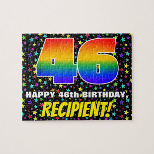 Quebra-cabeça 46.o aniversário — Padrão de campo de estrelas div