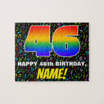 46.o aniversário — Símbolos musicais divertidos e 