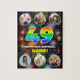 Quebra-cabeça 49º aniversário: Divertido Rainbow #, Personalizad