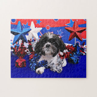 Quebra-cabeça 4 de julho - Shih Tzu - Sadie