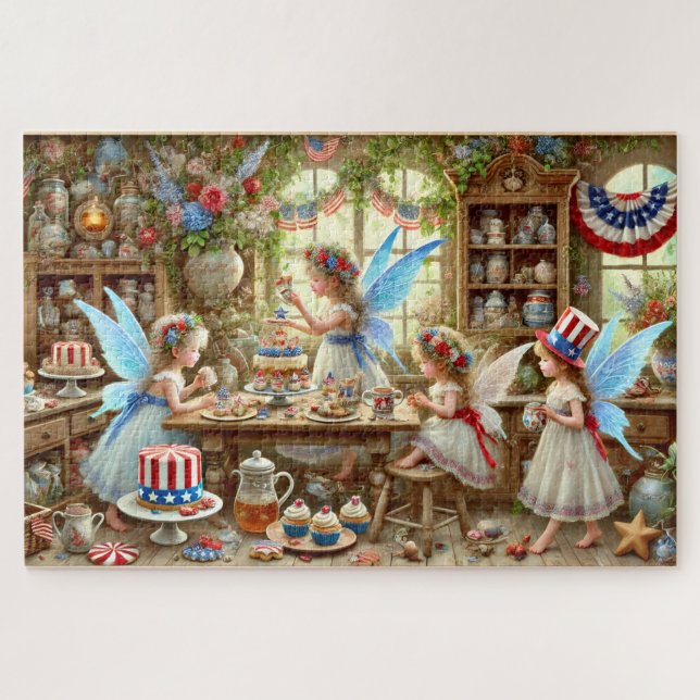 Quebra-cabeça 4th of July Fairy Bakery Patriotic Tea Party (Horizontal)