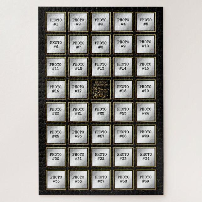 Quebra-cabeça 50 anos no Fazer, Aniversário 39 Colagem de Fotos (Vertical)