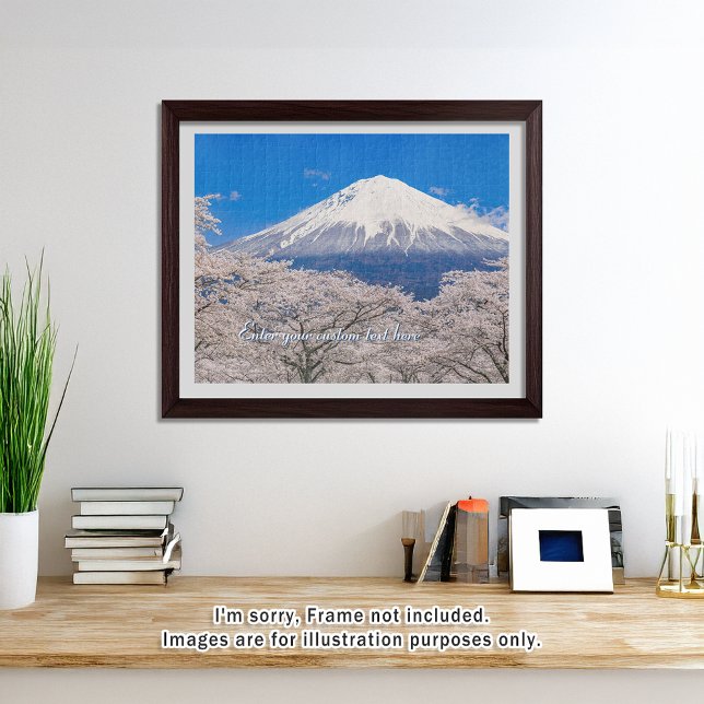Quebra-cabeça [520] Mt.Fuji – A White Peak Floating in Blossoms (An image of a puzzle displayed in a bright and open room. // 明るく風通しの良い部屋を飾ったときののイメージ)