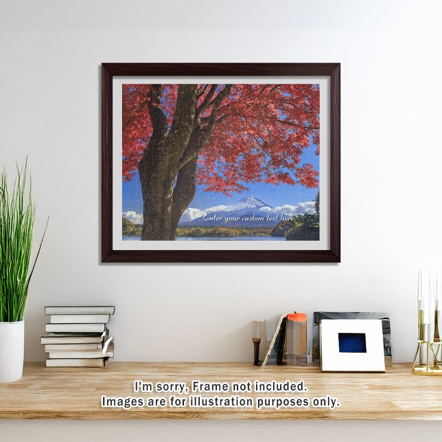 Quebra-cabeça [520] Mt.Fuji – Crimson Leaves and a Snowy Crown (An image of a puzzle displayed in a bright and open room. // 明るく風通しの良い部屋を飾ったときののイメージ)